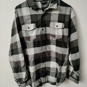 Black and Gray flannel shirt